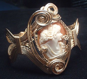 Gold Cameo Bracelet
