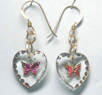 Butterfly Heart Earrings